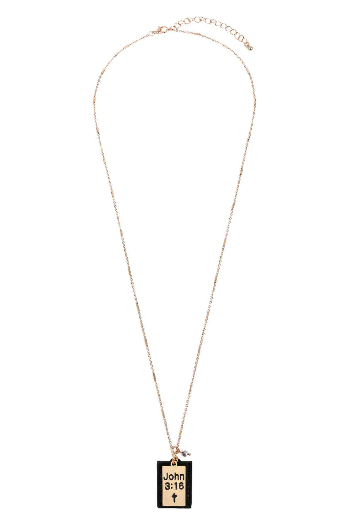 JOHN 3:16 ENGRAVED PLATE POCKET NECKLACE