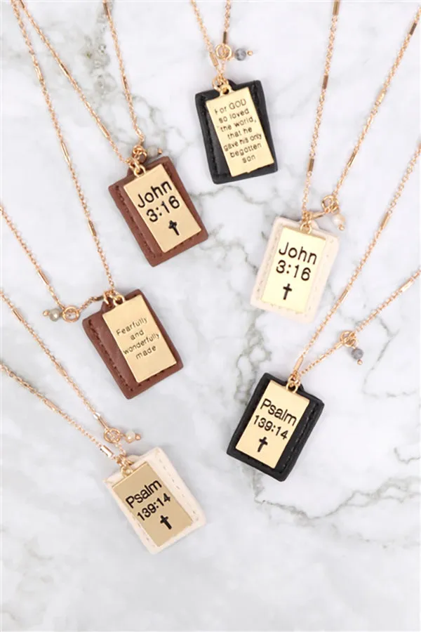 JOHN 3:16 ENGRAVED PLATE POCKET NECKLACE