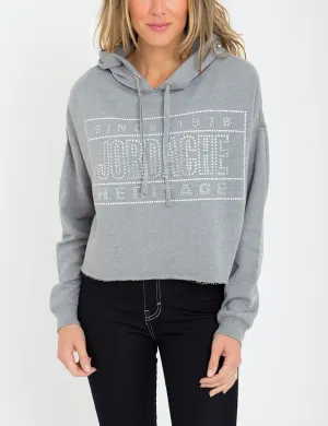Kelly Cropped Studded Hoodie