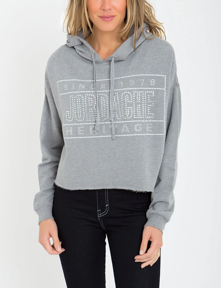 Kelly Cropped Studded Hoodie