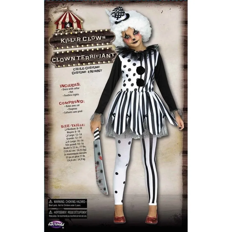 Killer Clown Girls Costume
