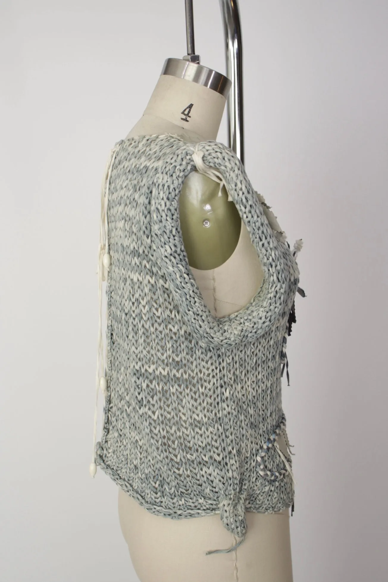 Knit Leather Appliqué Top