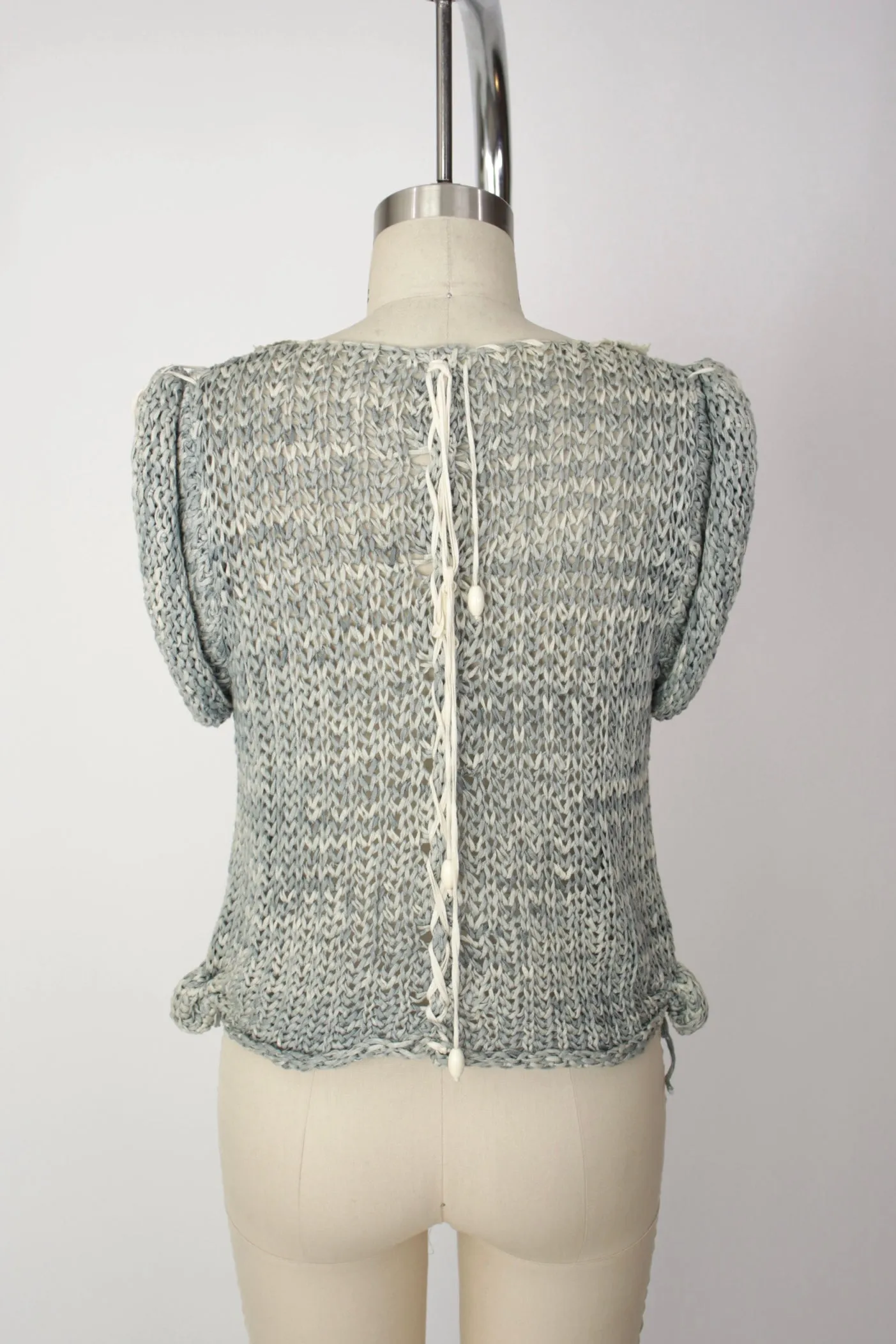 Knit Leather Appliqué Top