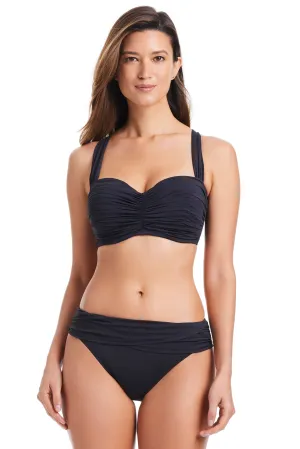 Kore Underwire Shirred Bandeau D-DD Cup Bikini Top
