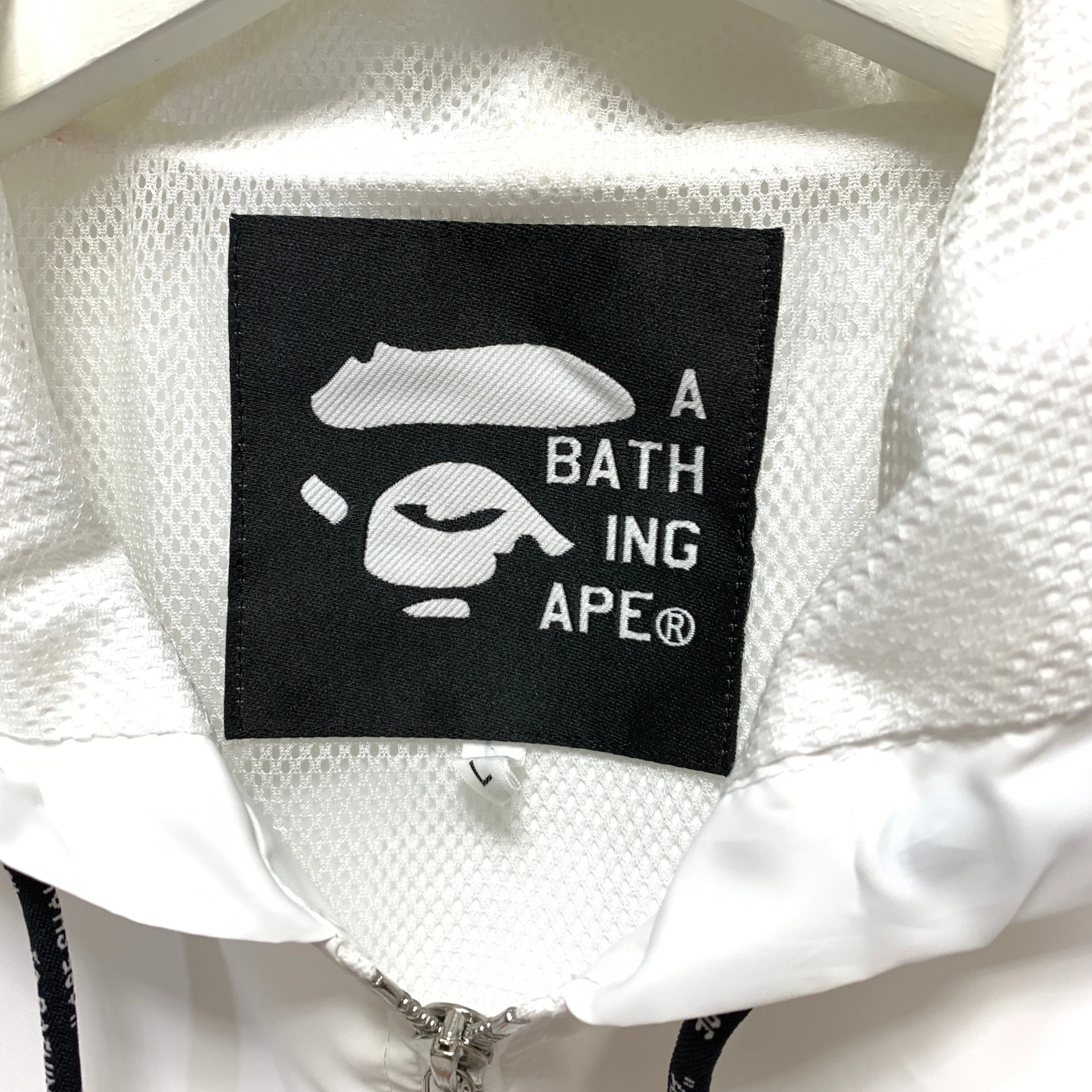 [L] A Bathing Ape Bape Vintage Footsoldier Rainbow Nylon Hooded Jacket