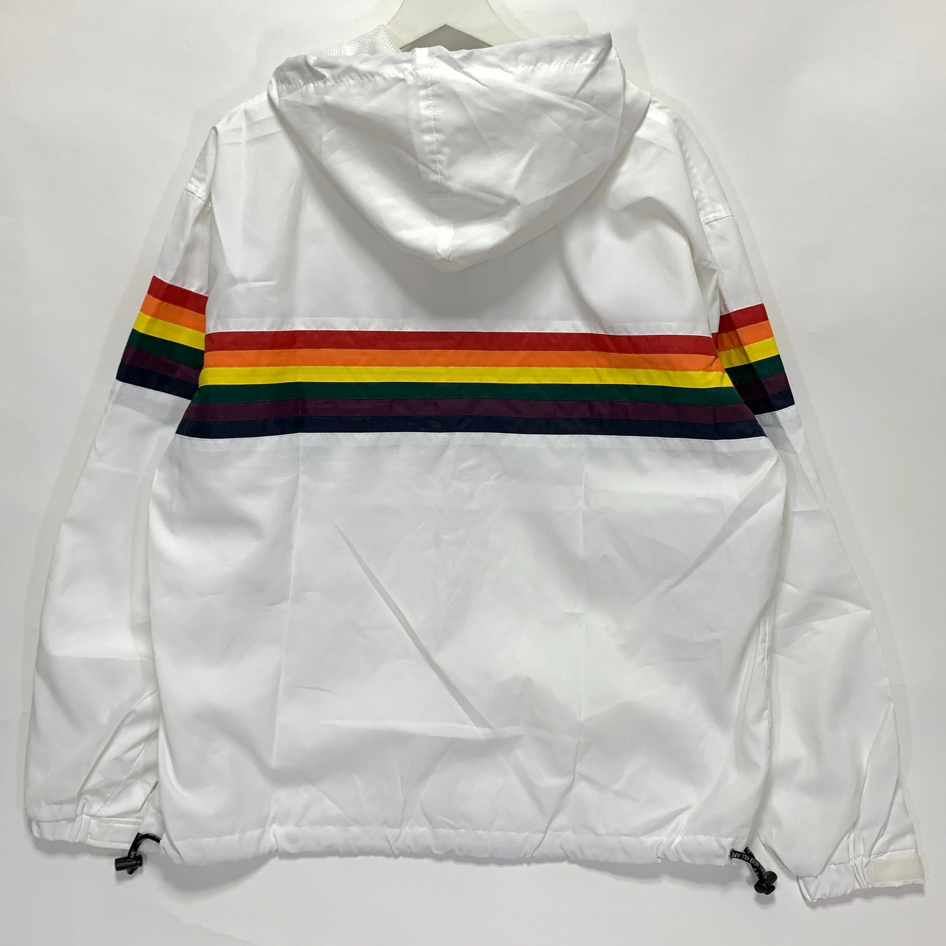 [L] A Bathing Ape Bape Vintage Footsoldier Rainbow Nylon Hooded Jacket