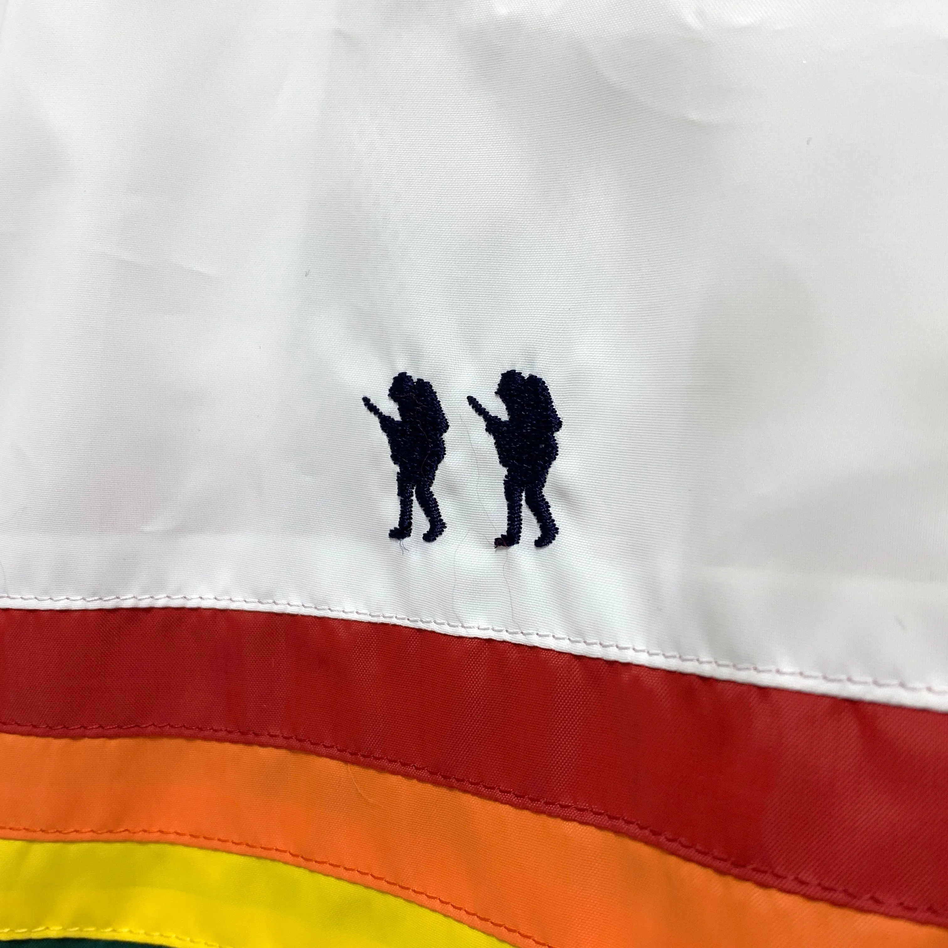 [L] A Bathing Ape Bape Vintage Footsoldier Rainbow Nylon Hooded Jacket