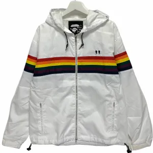 [L] A Bathing Ape Bape Vintage Footsoldier Rainbow Nylon Hooded Jacket