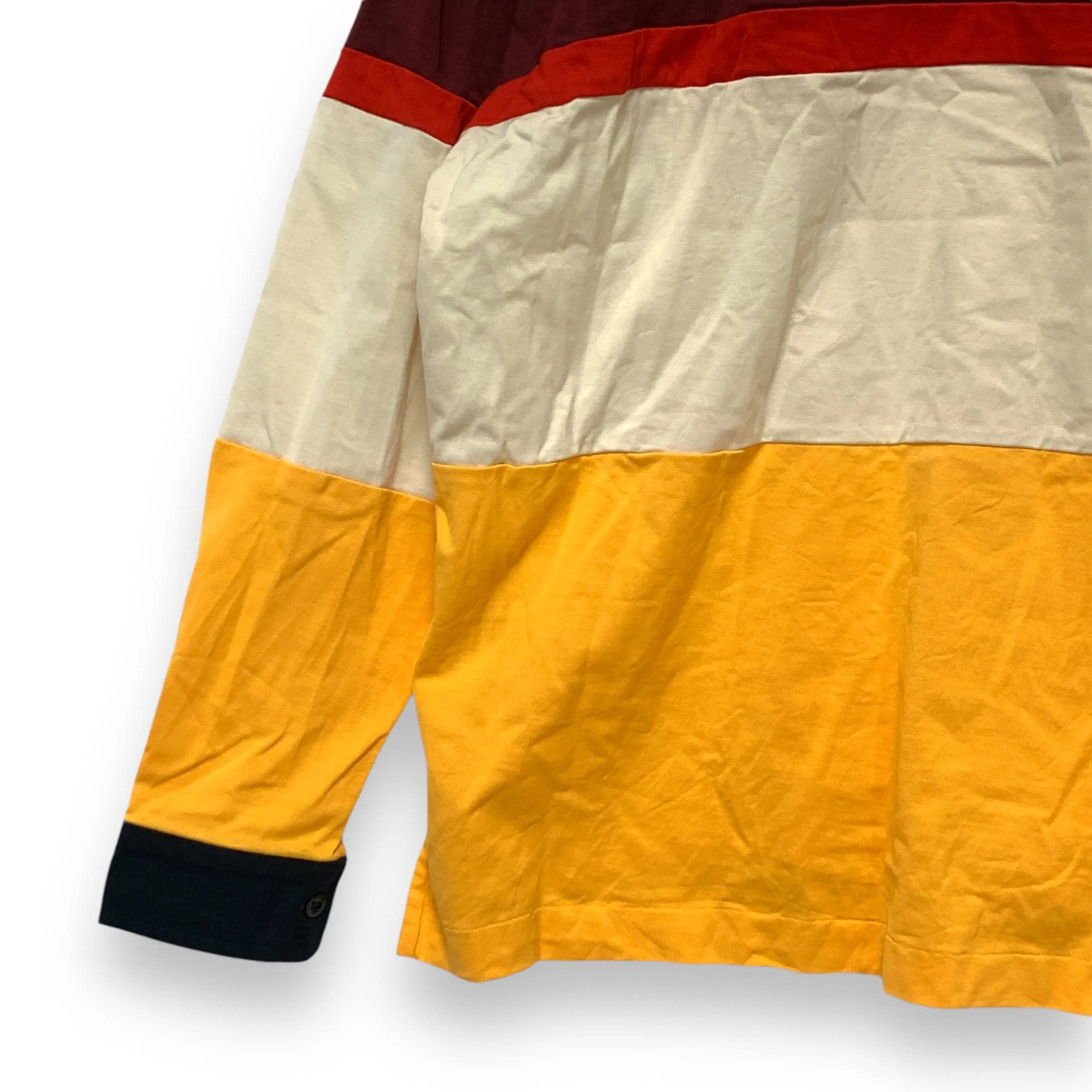 [L] Toga Virilis Border Panel Quarter Zip L/S Rugby Shirt