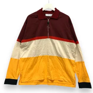 [L] Toga Virilis Border Panel Quarter Zip L/S Rugby Shirt