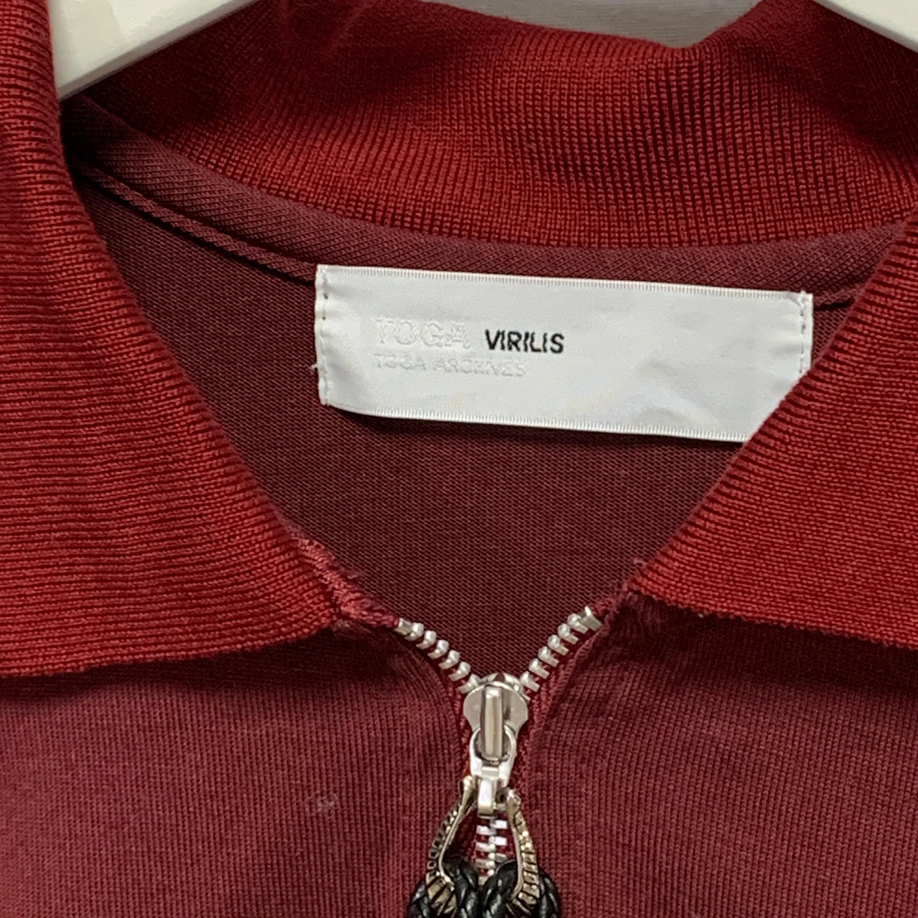 [L] Toga Virilis Border Panel Quarter Zip L/S Rugby Shirt
