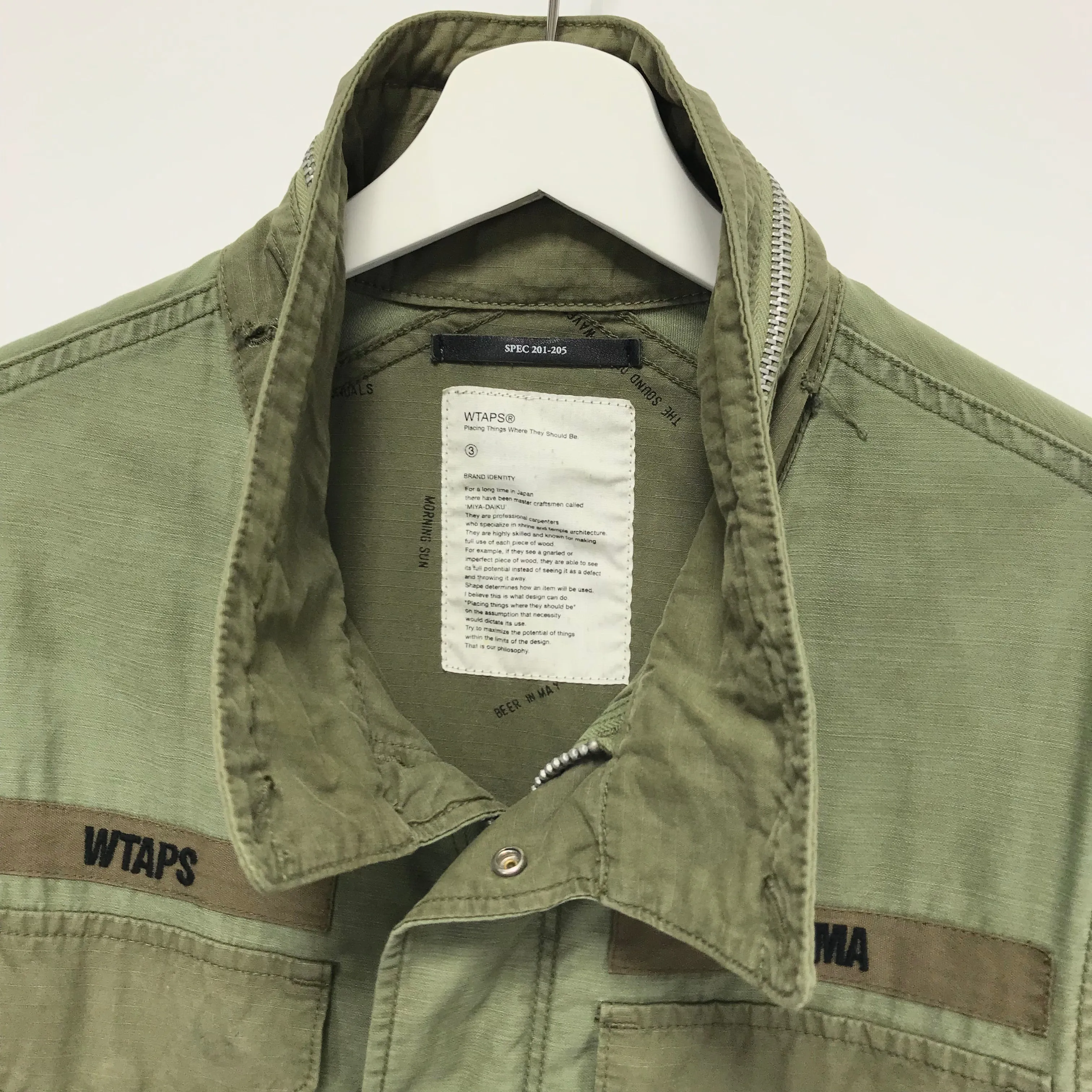 [L] WTaps12SS Ripstop M-65 Jacket Olive