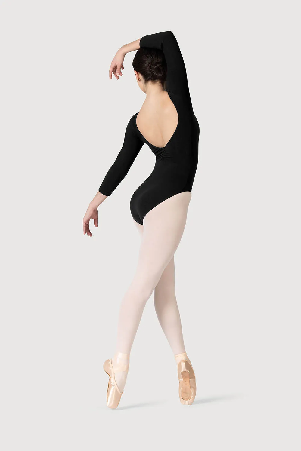 L0439 - Bloch Page Gathered ¾ Sleeve Womens Leotard