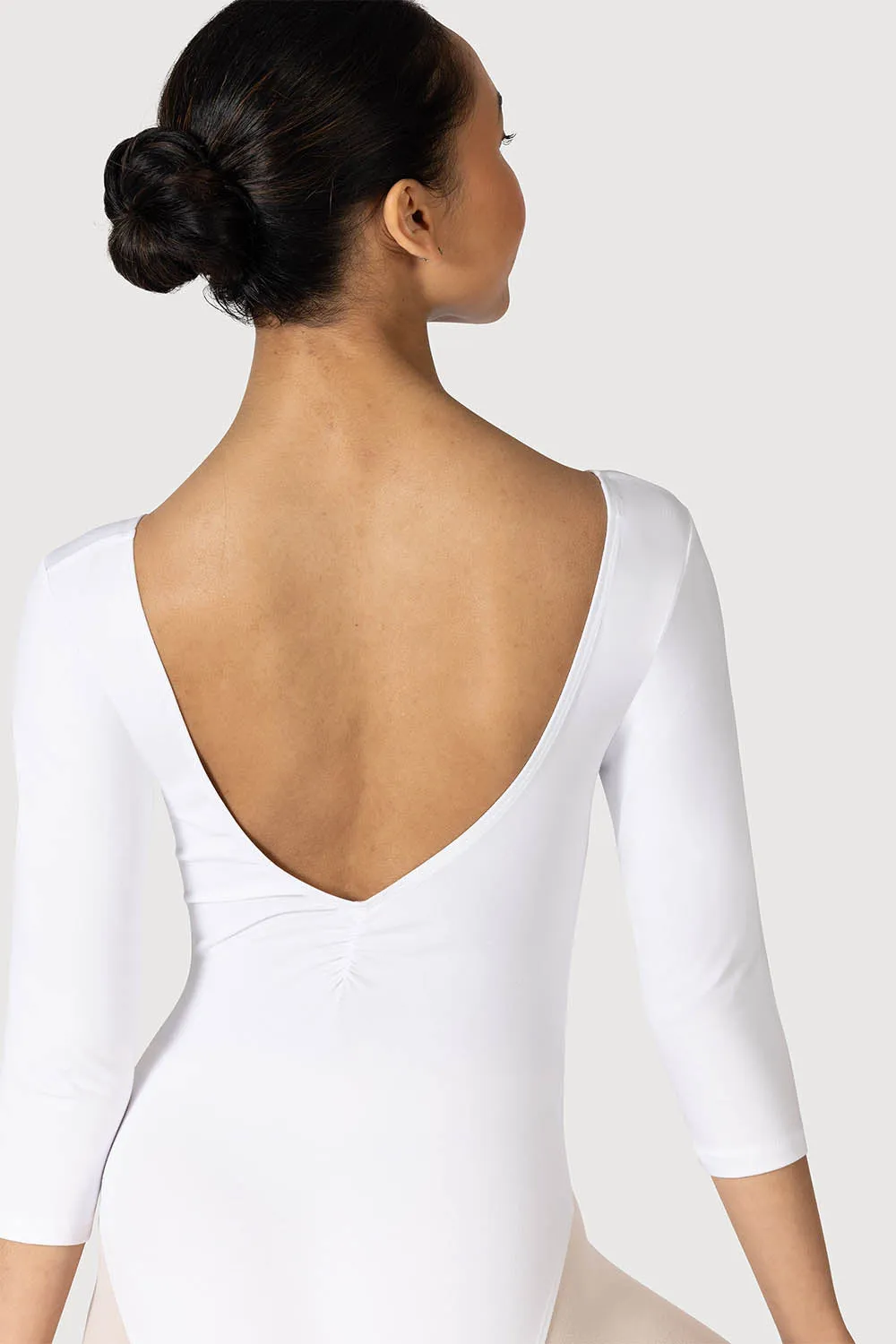 L0439 - Bloch Page Gathered ¾ Sleeve Womens Leotard