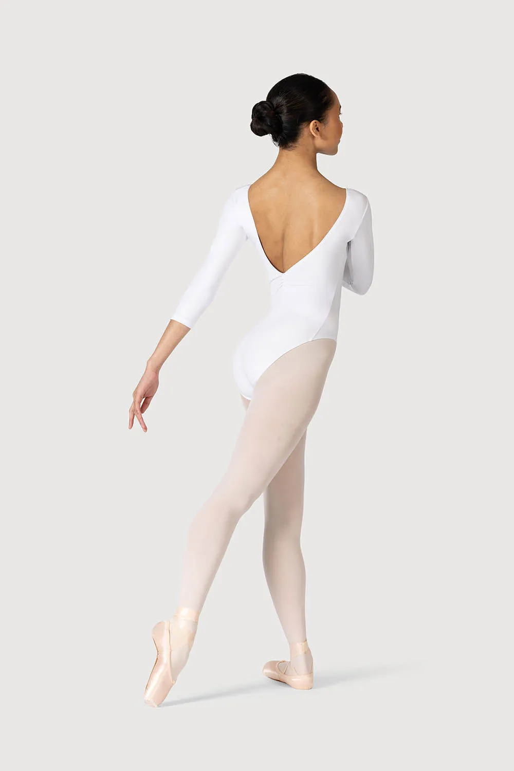 L0439 - Bloch Page Gathered ¾ Sleeve Womens Leotard