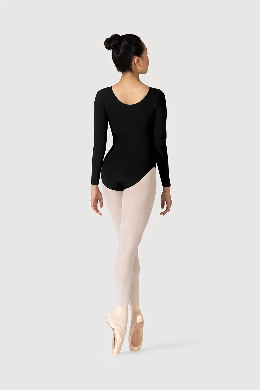 L0459 - Bloch Parla Gathered Long Sleeve Womens Leotard