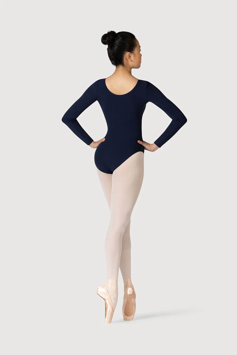 L0459 - Bloch Parla Gathered Long Sleeve Womens Leotard