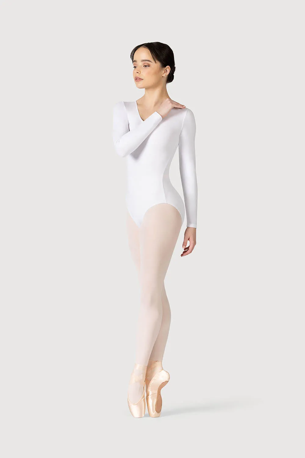 L0459 - Bloch Parla Gathered Long Sleeve Womens Leotard