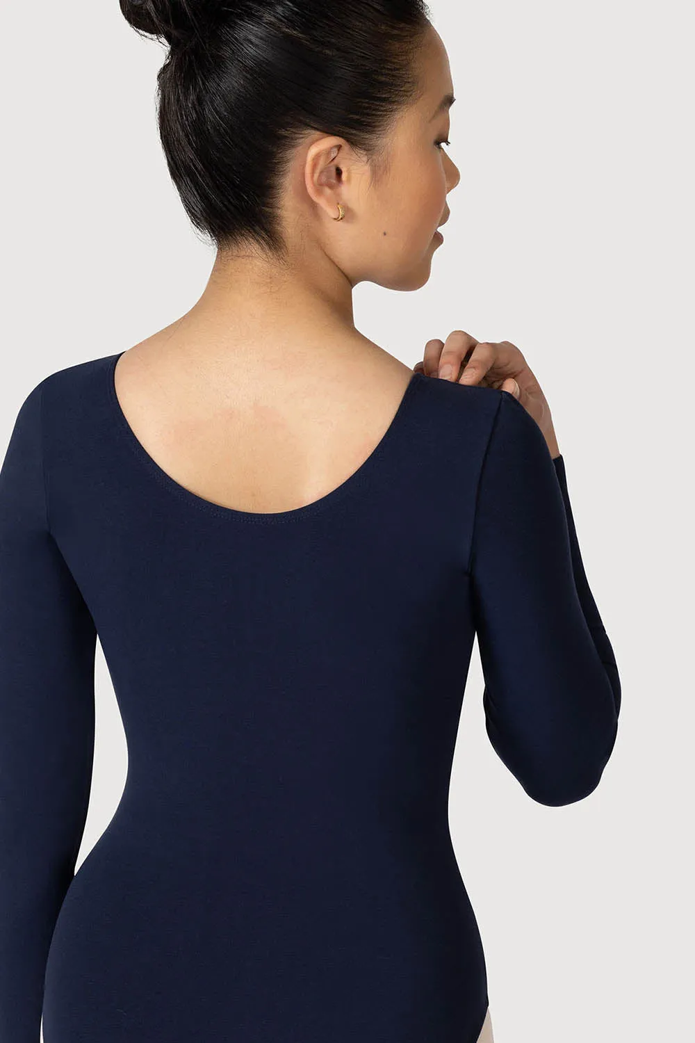 L0459 - Bloch Parla Gathered Long Sleeve Womens Leotard