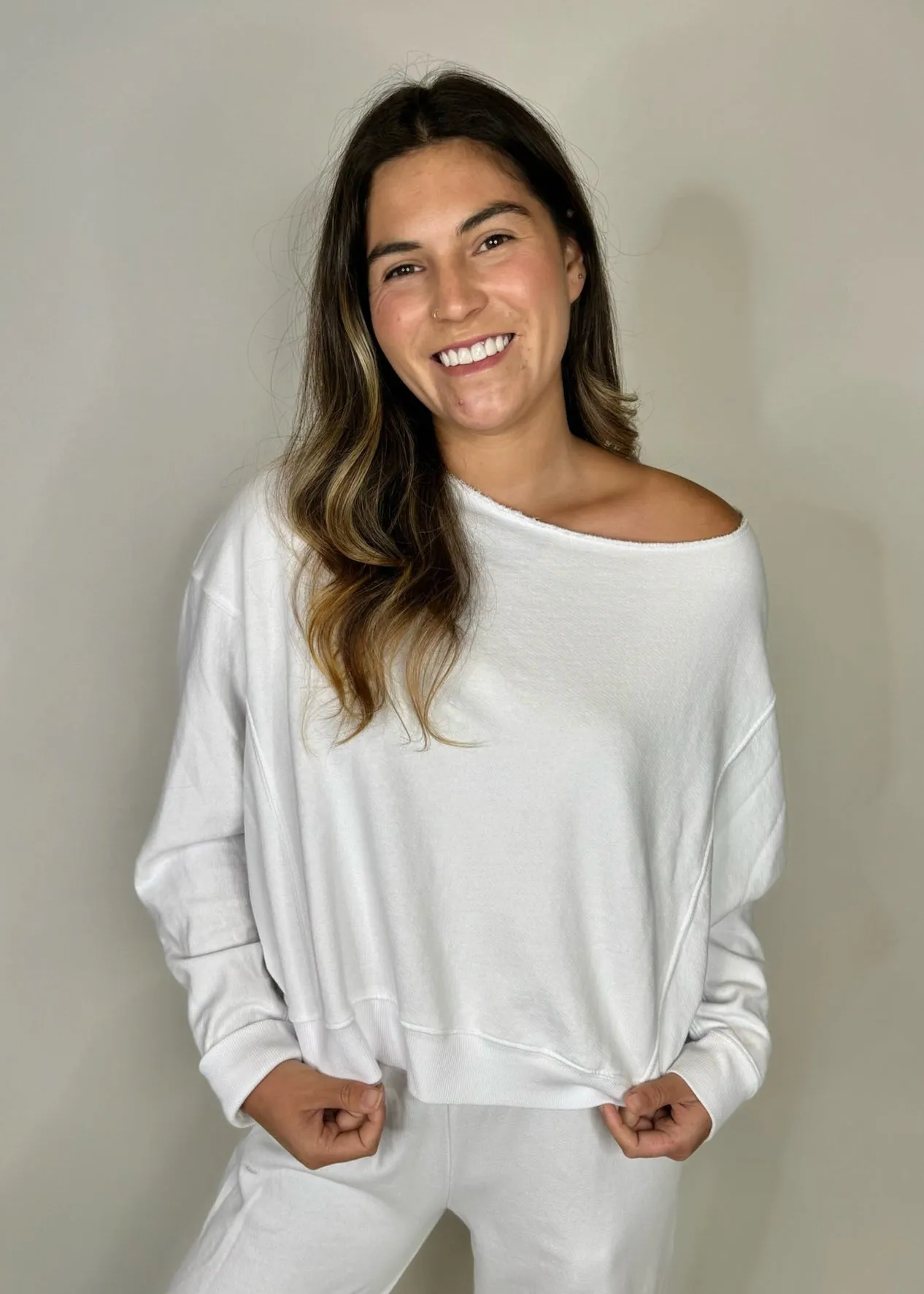 LA Made Maggie Off Shoulder Pullover