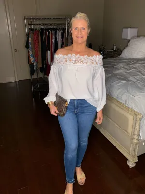Lace Off Shoulder Top - Many Colors