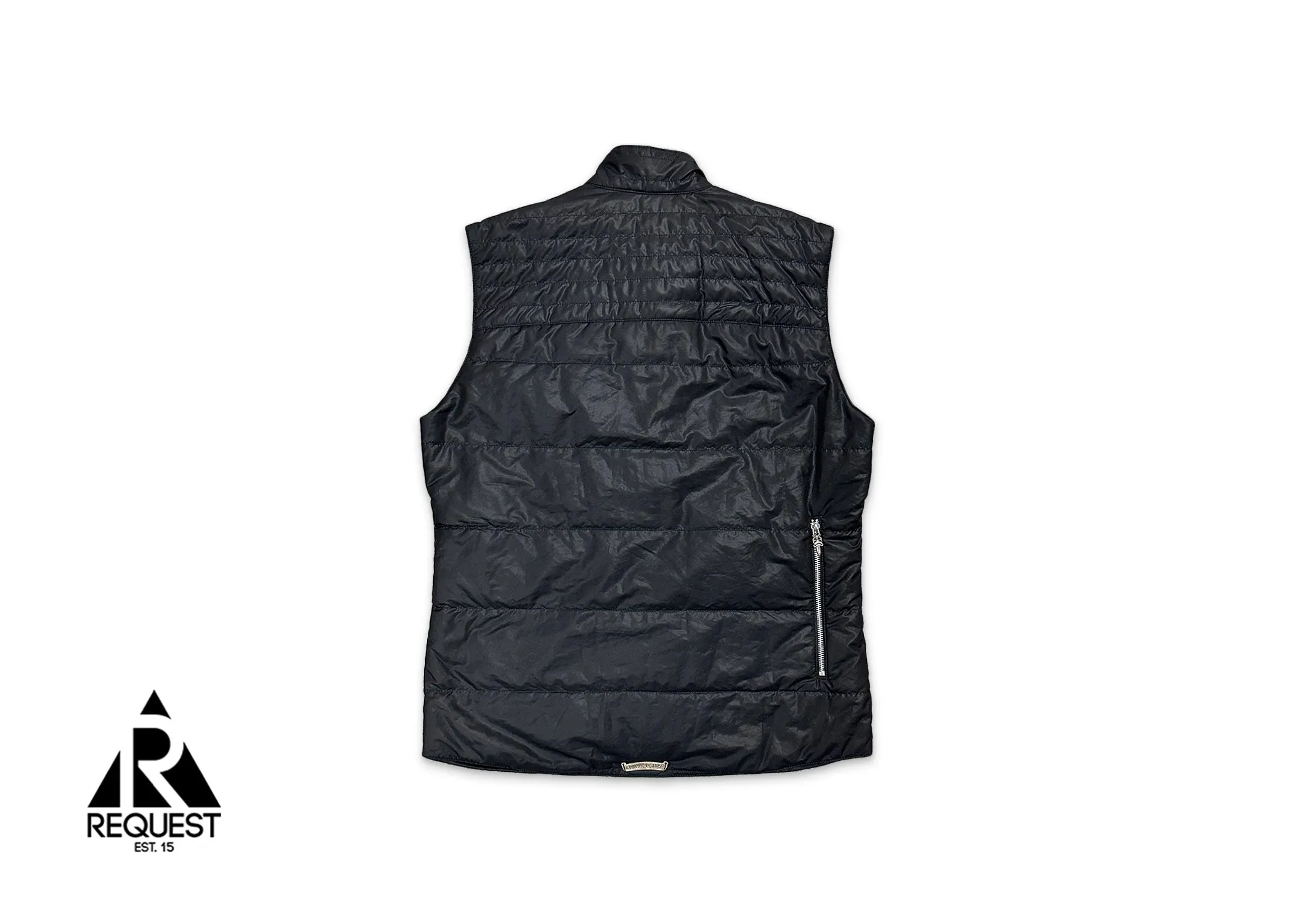 Leather Cross Patch Vest "Black"