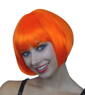 Leeloo Bob Orange Costume Wig Halloween Fancy Dress Hair Accessory