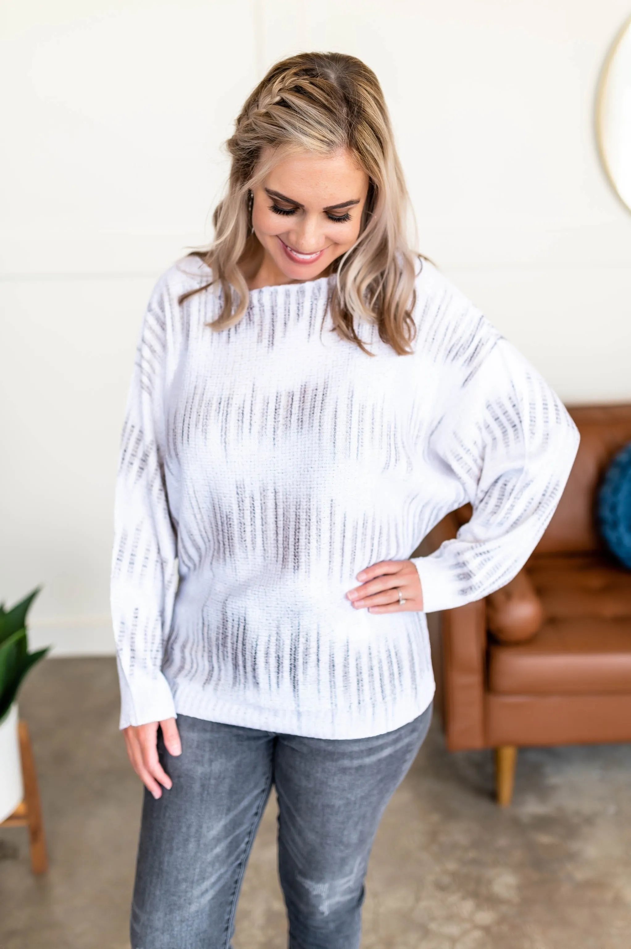 Lessons Learned Tie Dye Knit Top In Neutrals