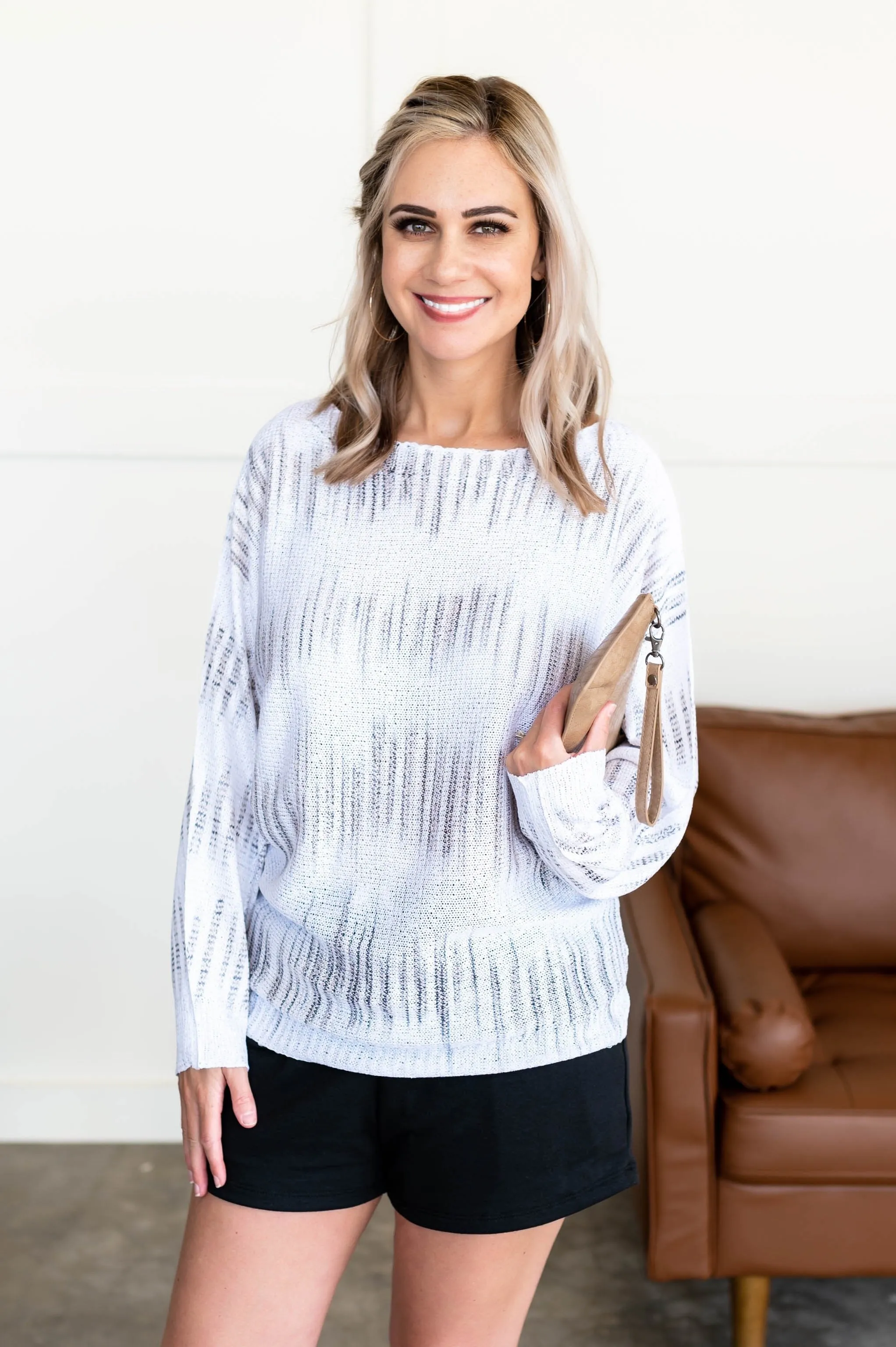 Lessons Learned Tie Dye Knit Top In Neutrals