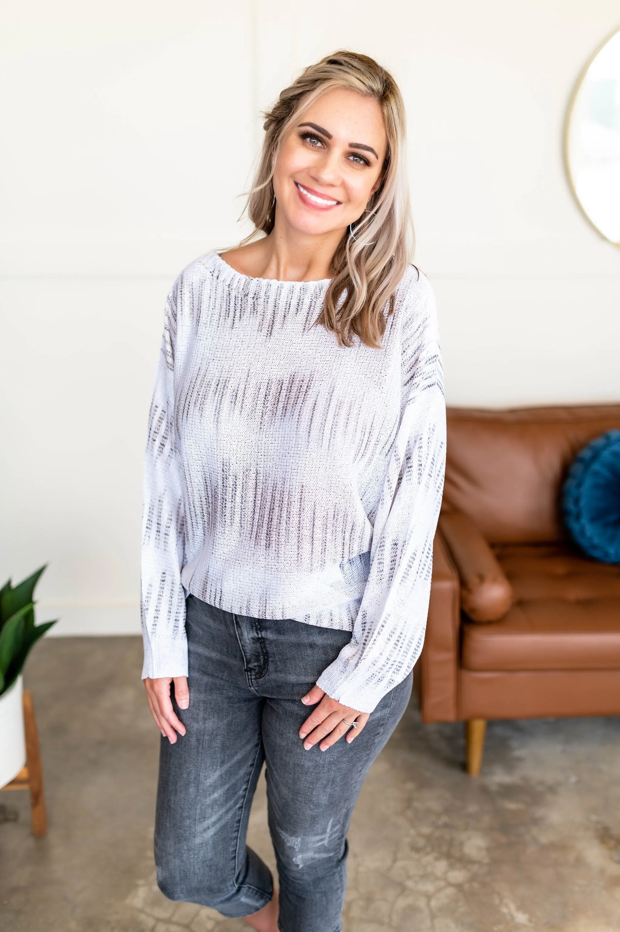 Lessons Learned Tie Dye Knit Top In Neutrals
