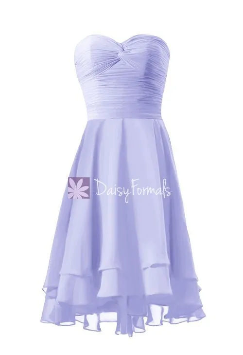 Light Iris Strapless Party Dress Sweetheart Prom Dress Graduation Dress Formal Dress (CST2229)