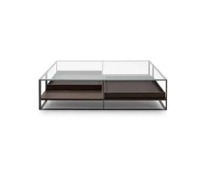 Lithos - Small Table with Extractable Trays