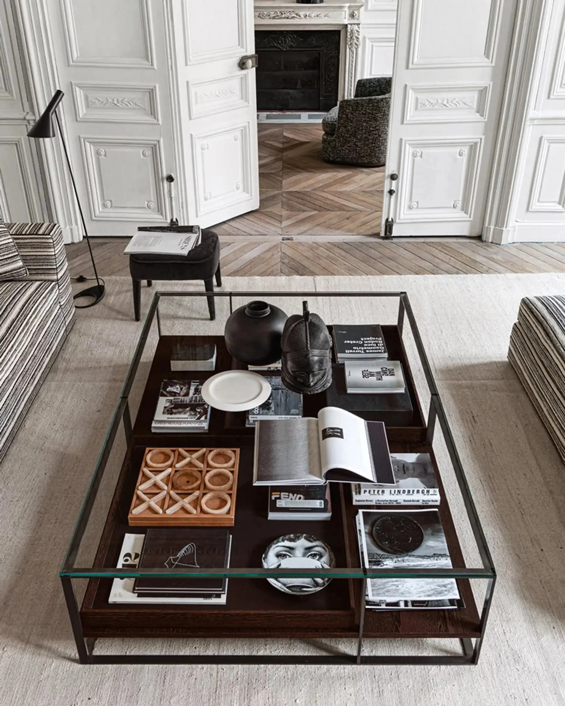 Lithos - Small Table with Extractable Trays