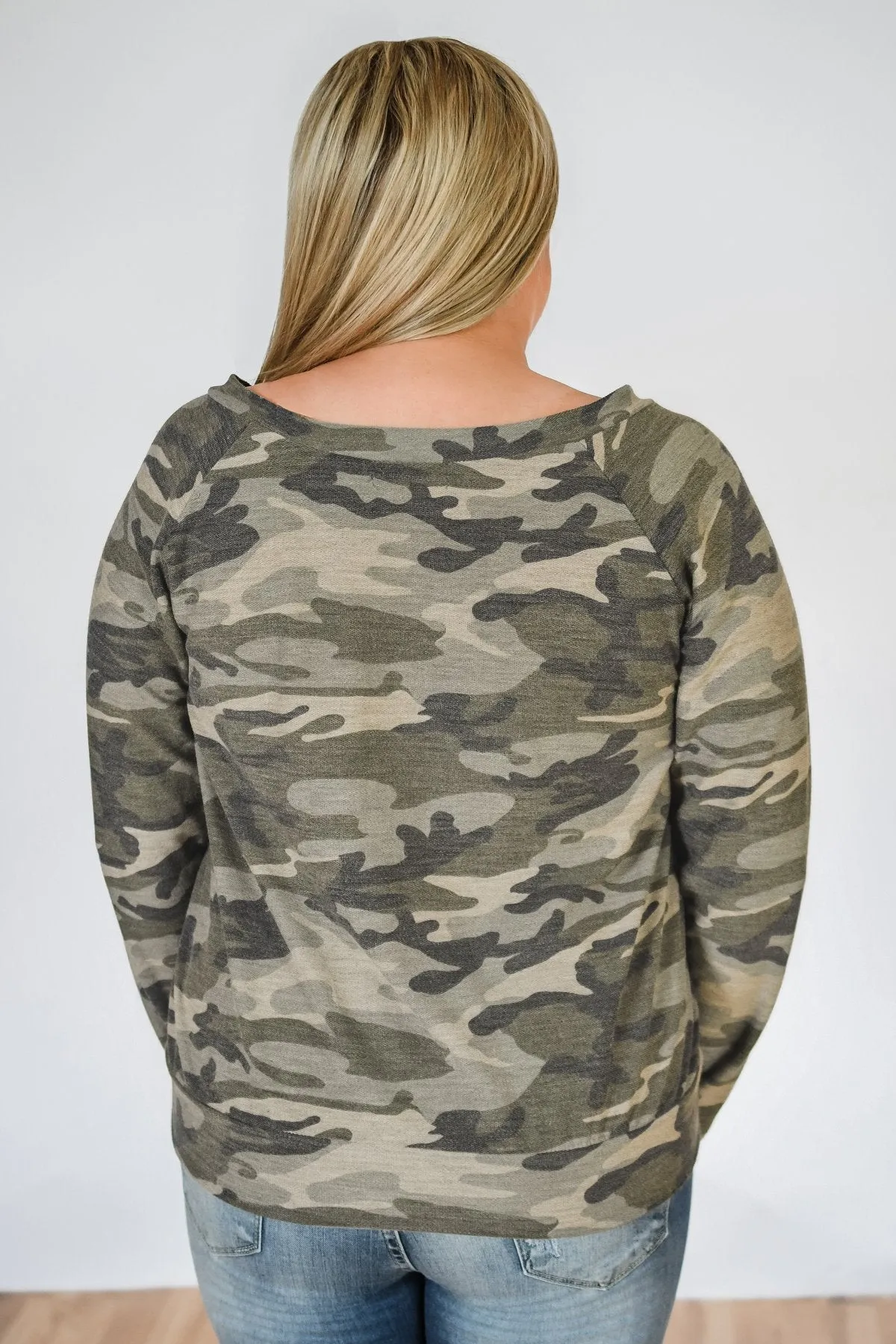 Lounging In Camo Long Sleeve Top