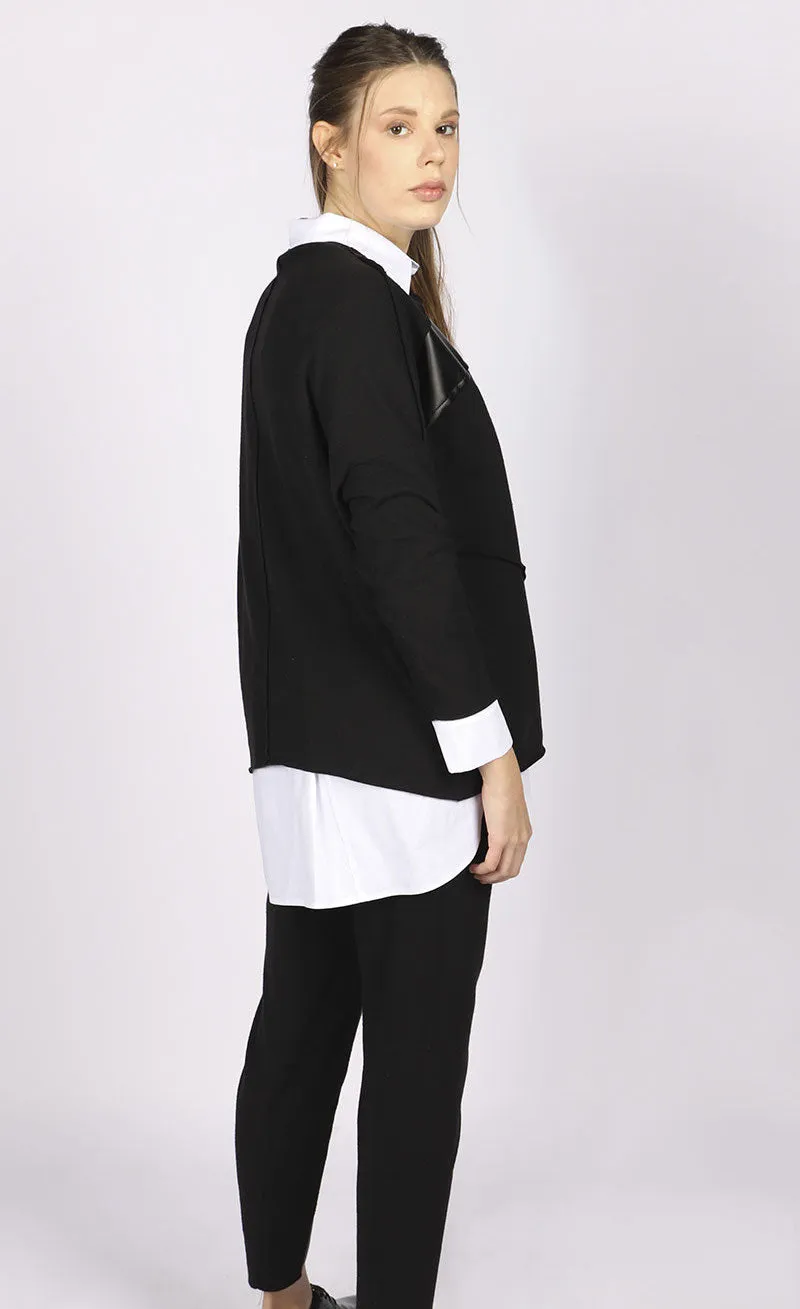 Luukaa Faux Leather Top