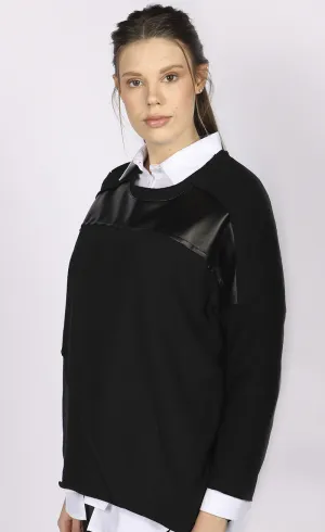 Luukaa Faux Leather Top