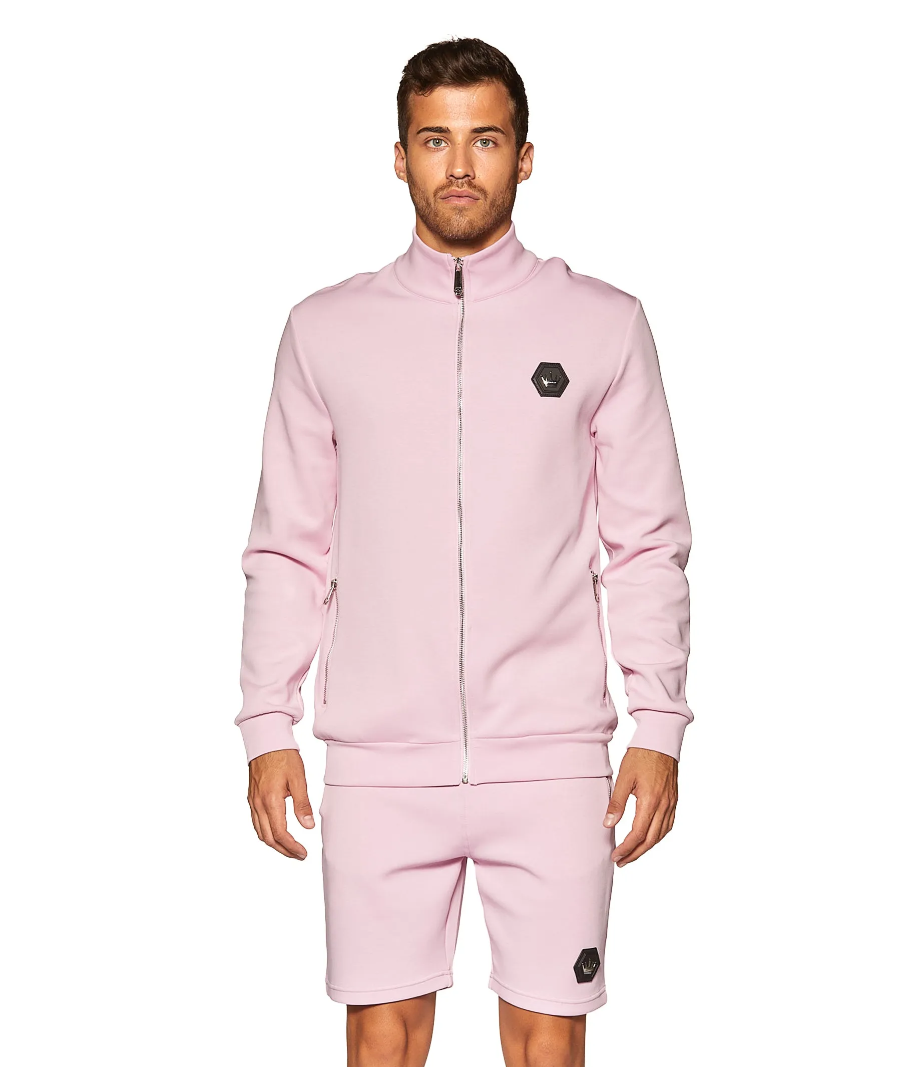 MAVERICK PINK MOCK NECK JACKET