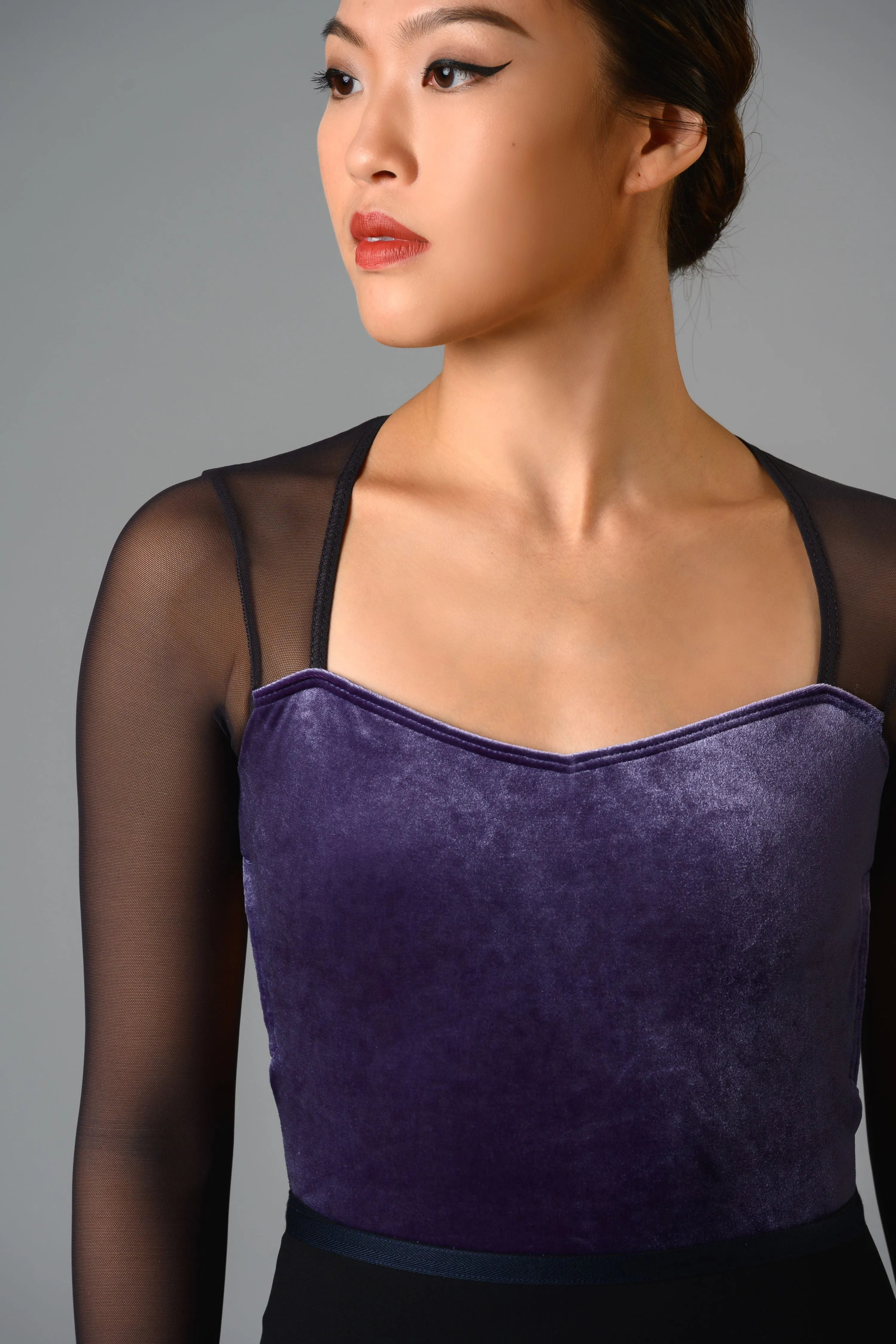 Megan Leotard in Amethyst (Velvet Front)