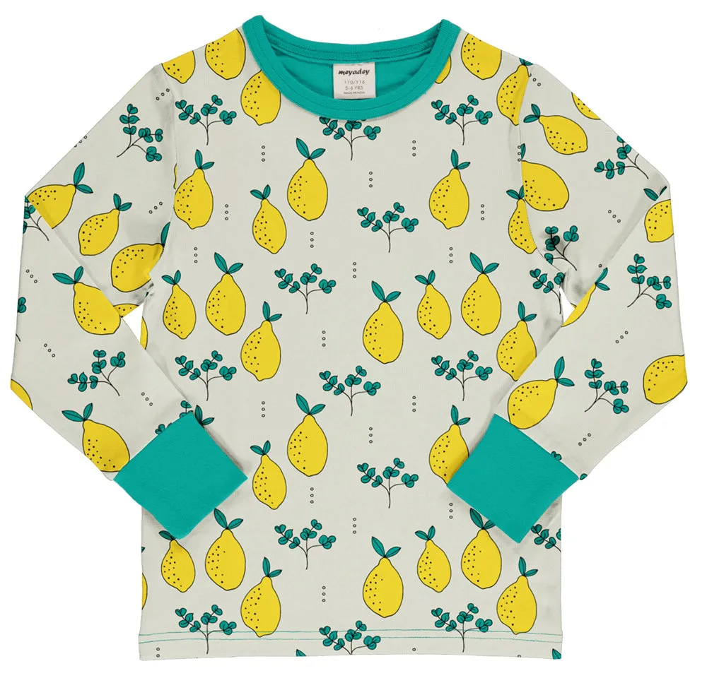 Meyadey Long Sleeve Top - Leafy Lemon