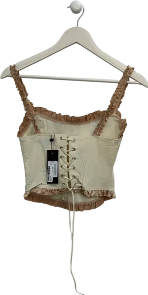 Motelrocks Cream Idalia Corset Top UK S