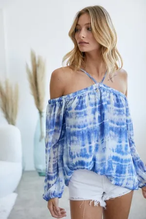 Moxie Off Shoulder Dyed Top