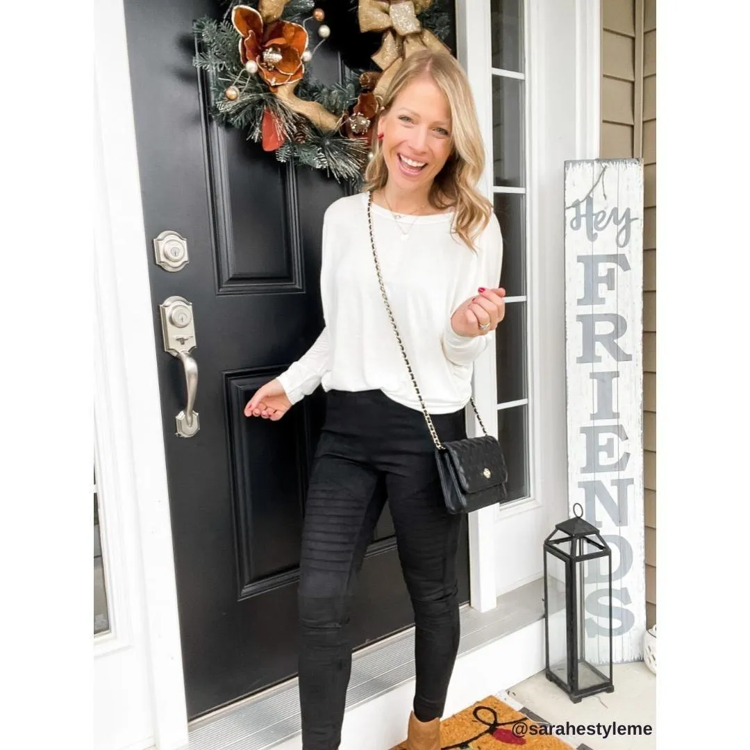 Navy Blue Light Weight Off The Shoulder Dolman Top
