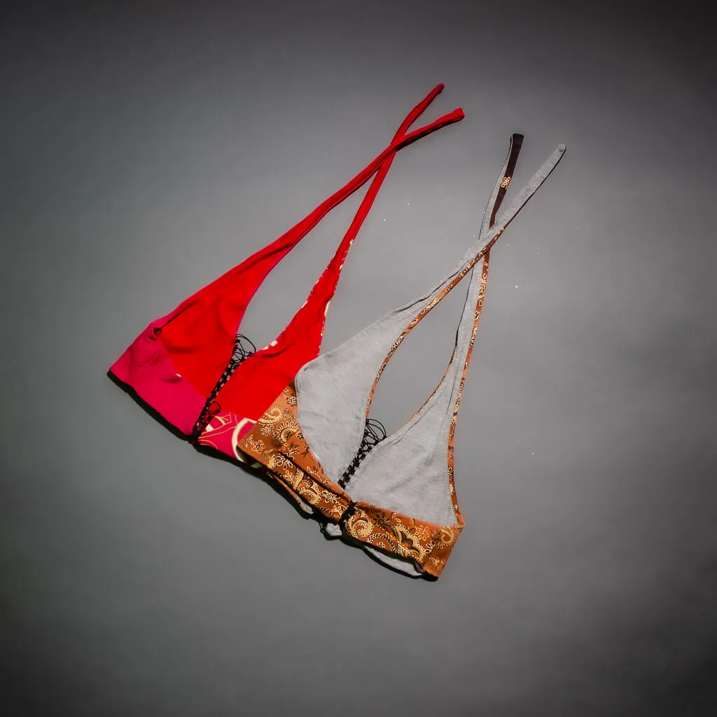 Need a Lift? Halter Crop Top Flirt with Me Floral - Red