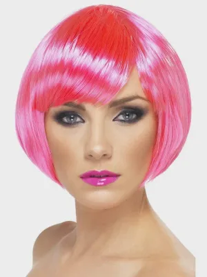 Neon Pink Short Bob Wig