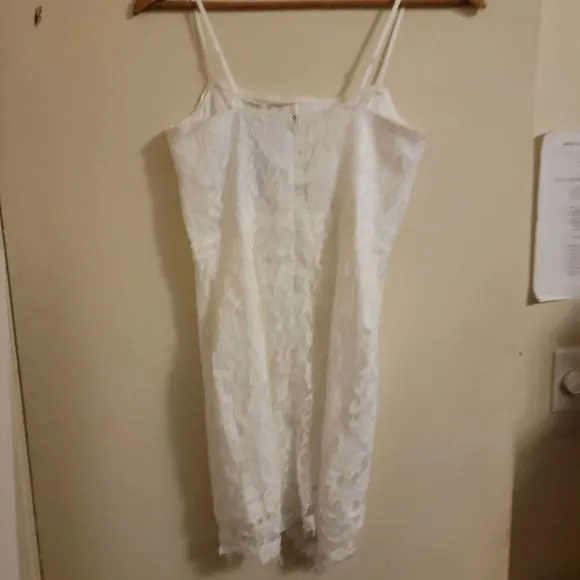 NEW Lulu's Romantic Fate White Lace Bodycon Mini Dress