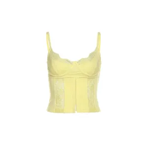New Trendy Summer Solid Sexy Top Lace Tight Open Women's Camisole Corset Top