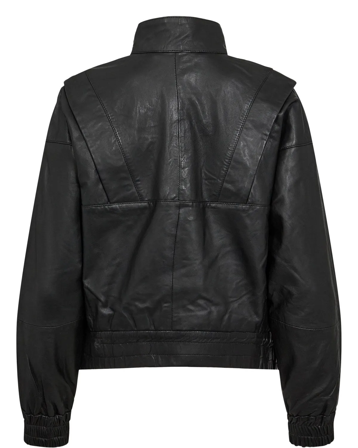 NUFARGO LEATHER JACKET - Caviar