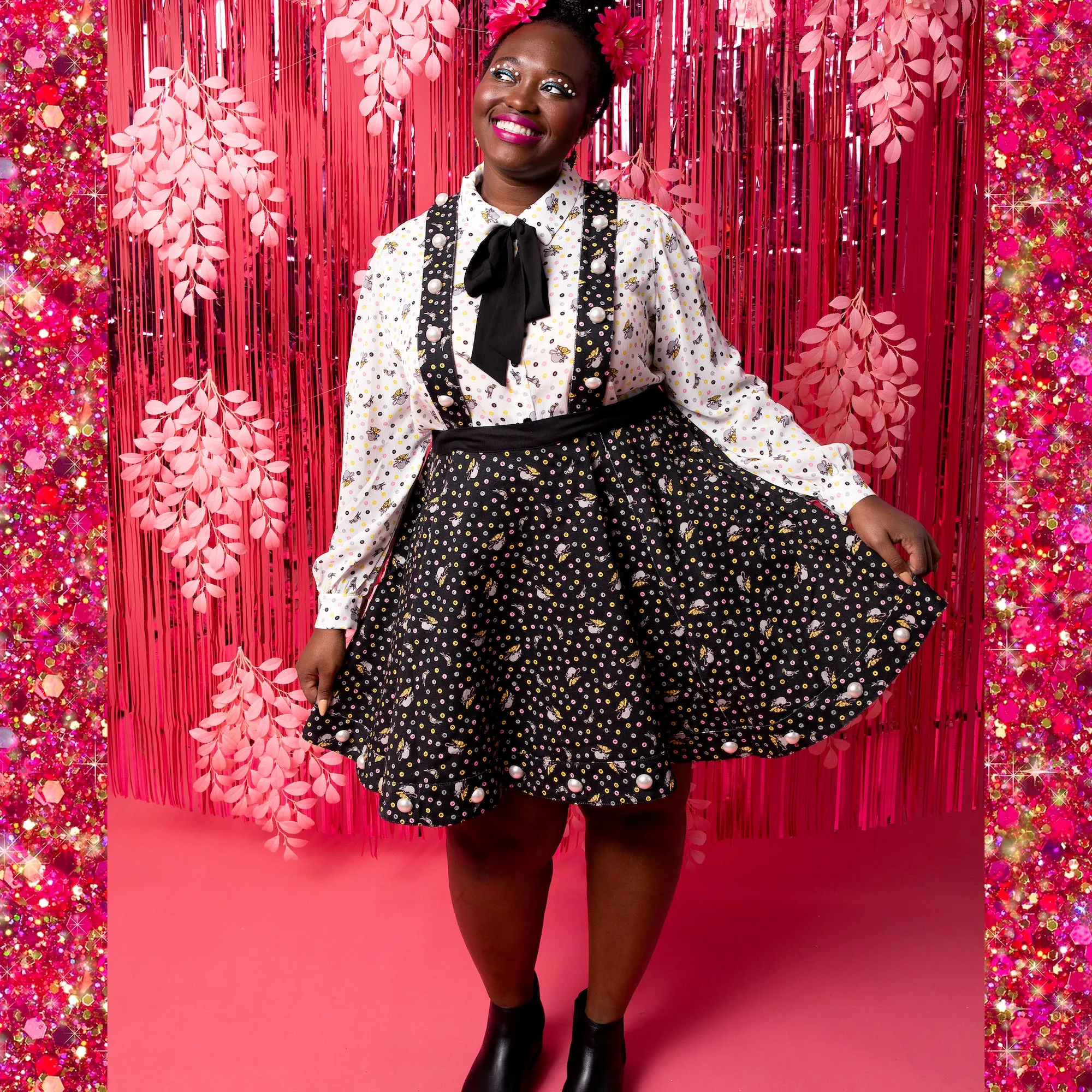 NYC Pearl Pinafore Skirt