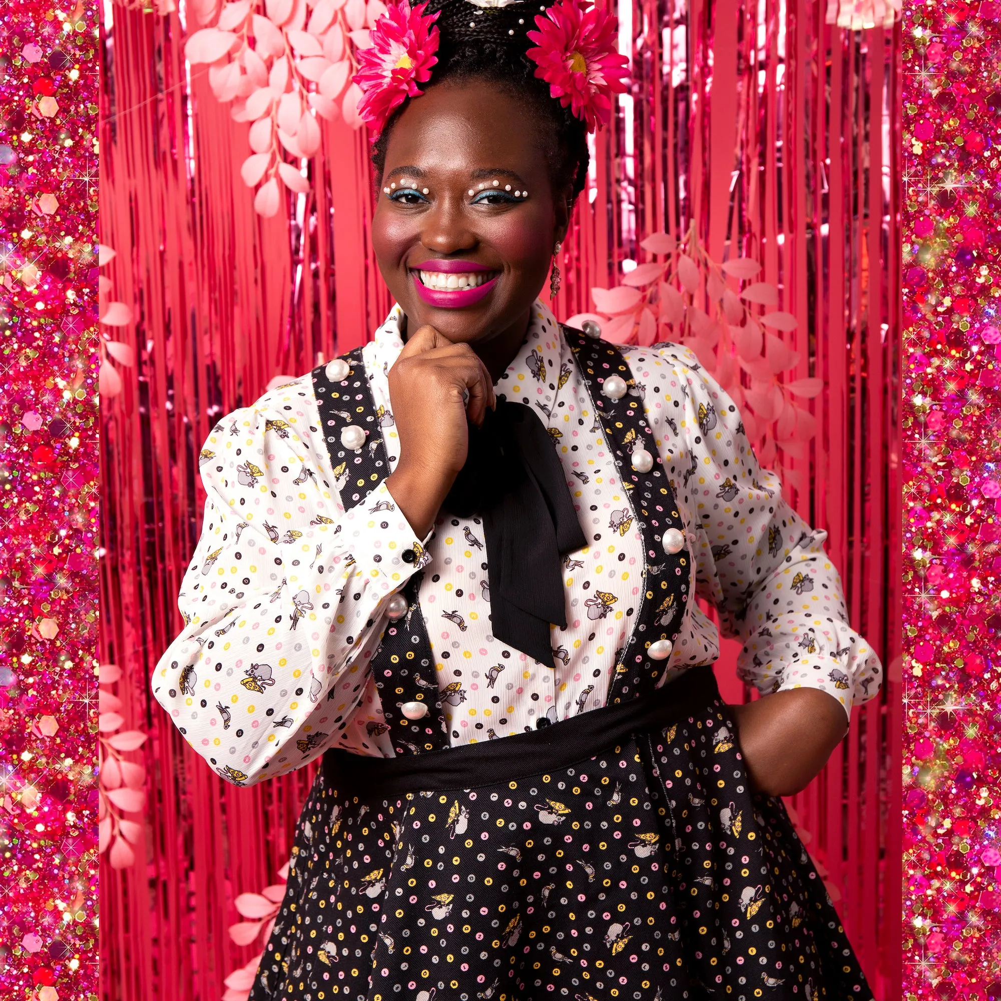 NYC Pearl Pinafore Skirt