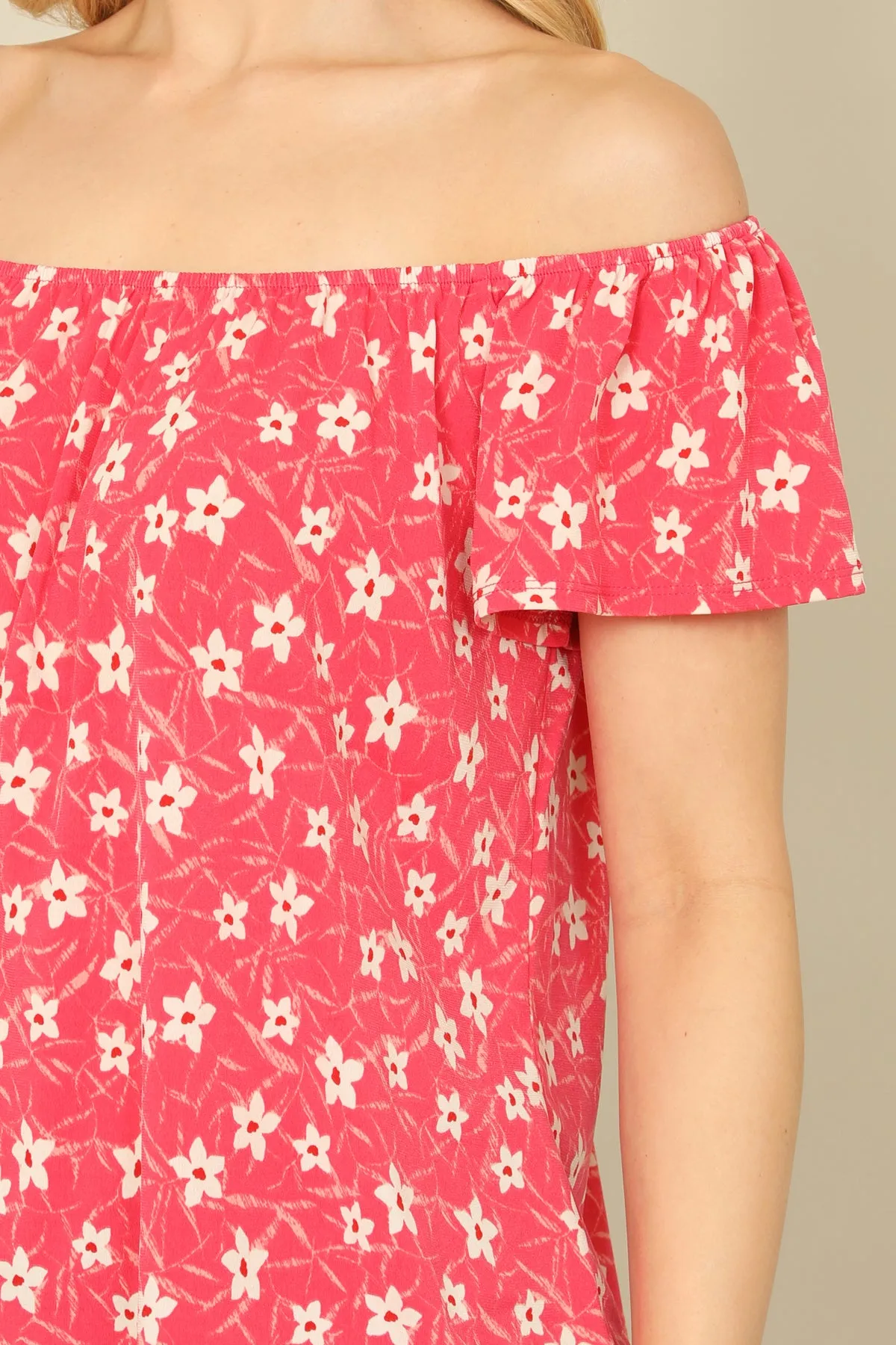 OFF SHOULDER FLORAL TOP